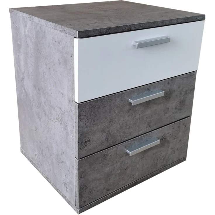 HTI-Line Nachtkommode Nachtschrank Nina mit 3 Schubladen (Stück, 1 St, 1 Nachtschrank), Nachttisch Nachtkommode Nachtkonsole – Bild 2