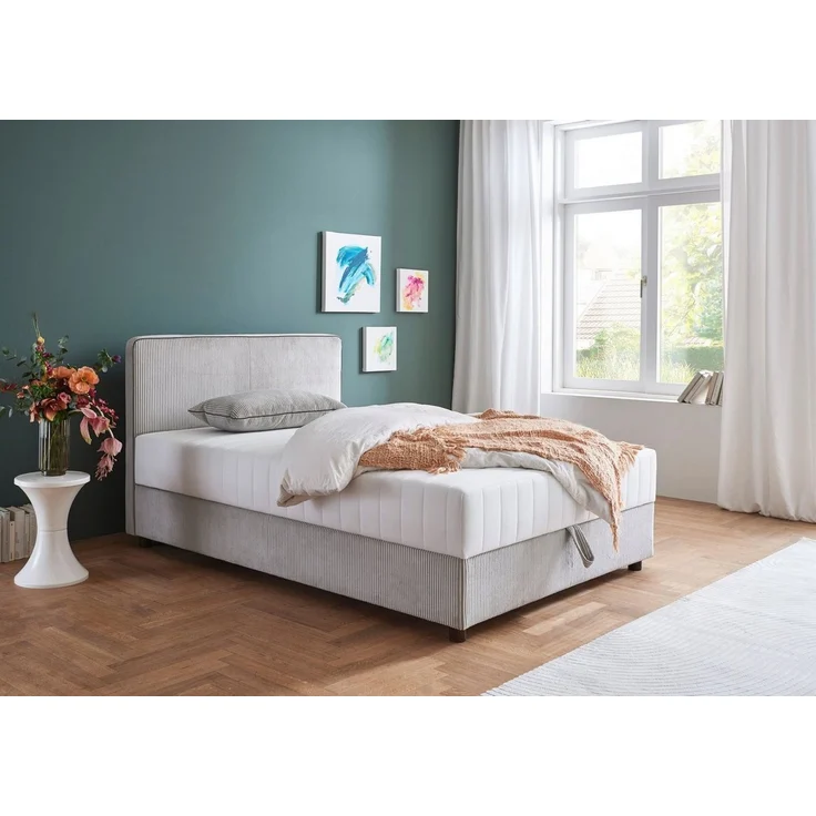 ATLANTIC home collection Bett Corinna, Boxbett inkl. Stauraum, Cord, erhältlich in unterschiedlichen Breiten – Bild 2