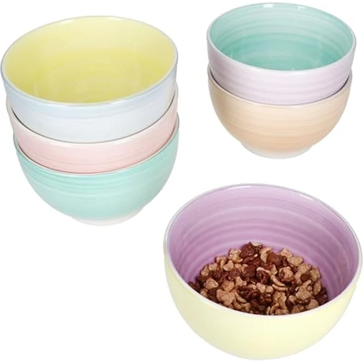 MamboCat Müslischale Pastello 6er Set Müsli-Schale Ø14cm 500ml bunte Pastell-Schüssel – Bild 1
