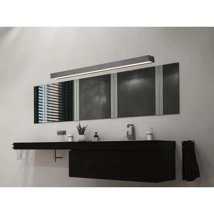 2er SET LED Badezimmer Wandleuchten Up-Down Schwarz, Breite 90cm