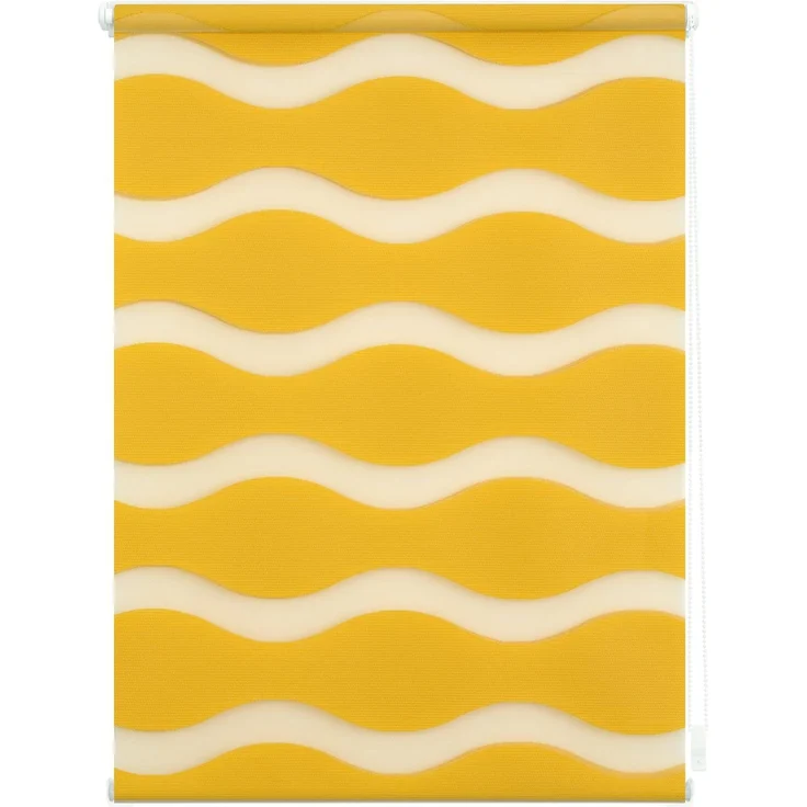 Lichtblick Sonnenschutzsysteme GmbH Doppelrollo Stockholm 45 cm x 150 cm (BxL) Senfgelb Duo Rollo in extravagantem Stil; Klemm- und schraubbar; Lichtdurchlässig und blickdicht – Bild 1