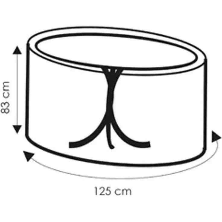 Boni-Shop Gartenmöbel-Schutzhülle Schutzhülle transparent Tisch, ca. 125x83 – Bild 2