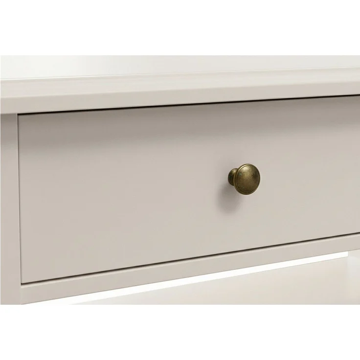 moebel-dich-auf Couchtisch AARHUS (weiß, im Landhausstil), 2 Schubkästen, 1 Ablageboden, 102 cm breit – Bild 3
