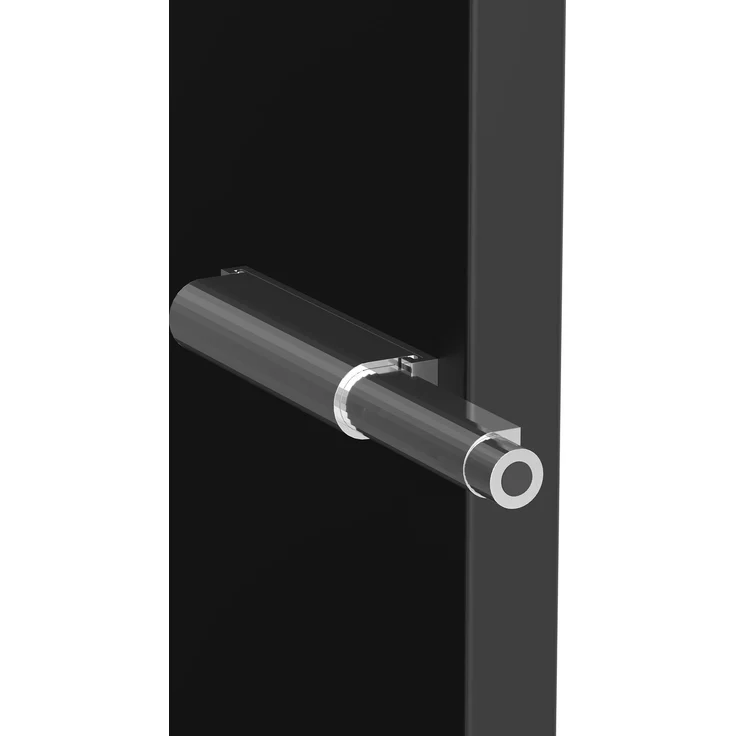 ZUBALIYA Vitrine, mit LED-Beleuchtung, mit App-Steuerung, mit Glasböden, wandmontierbar, H 170 × T 40 × B 29 cm, Schwarz, Spanplatte – Bild 15