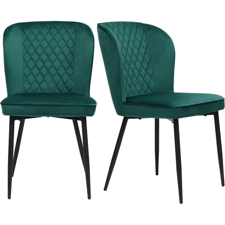 Esszimmerstuhl mit Metallgestell und ergonomischem Design mit abgerundeten Ecken, bequemem Sitzkomfort und stabiler Struktur,Grün – Bild 5
