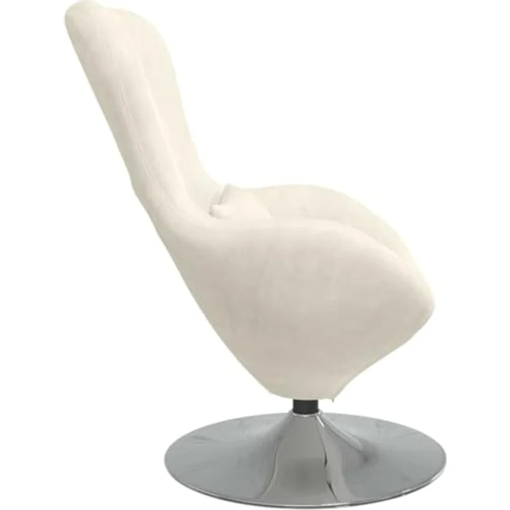 vidaXL Eiersessel Creme Samt 42002733 – Bild 10