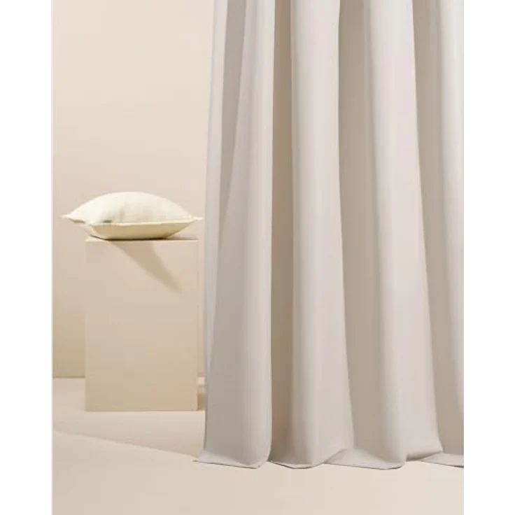 ROOM99 Outdoorvorhäng mit Ösen Garden Line 155x270 cm Breite x Höhe Outdoor Vorhang wetterfest Wasserdicht Sichtschutz Sonnenschutz Gardinen Garten Winddicht Hellbeige, 1 Stück – Bild 3