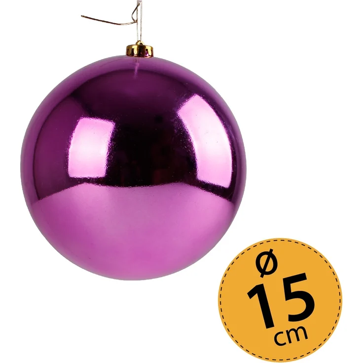 Christbaumkugel Weihnachtskugel ⌀ 15 cm Baumschmuck Deko-Kugel lila glänzend