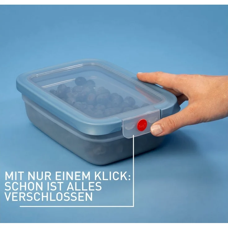Emsa Frischhaltedose oneClick, Polyprophylen (PP), (Set, 3-tlg), verschlossen mit nur 1 x Klick, 100% dicht, made in Germany – Bild 3