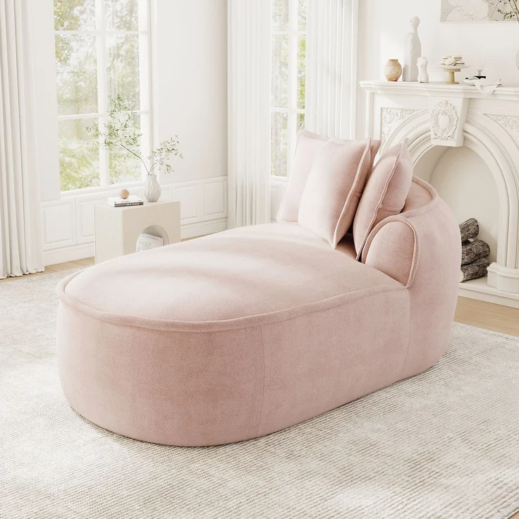 ZUBALIYA SchlafSofa mit Chenille - Bezug, mit breiten Armlehnen, mit Schaumstoffpolsterung, aus Chenille, für Wohnzimmer und Apartments – Bild 1