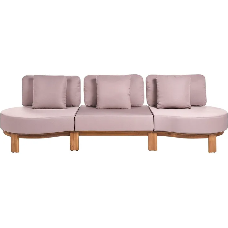 Gartensofa 3-Sitzer ARZELLO Akazienholz Hellbraun