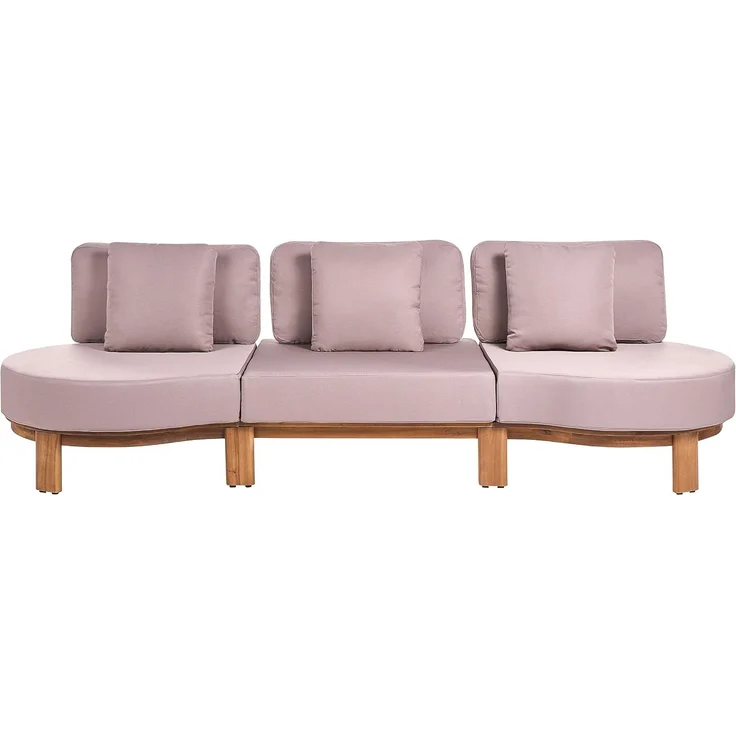 Gartensofa 3-Sitzer ARZELLO Akazienholz Hellbraun – Bild 1