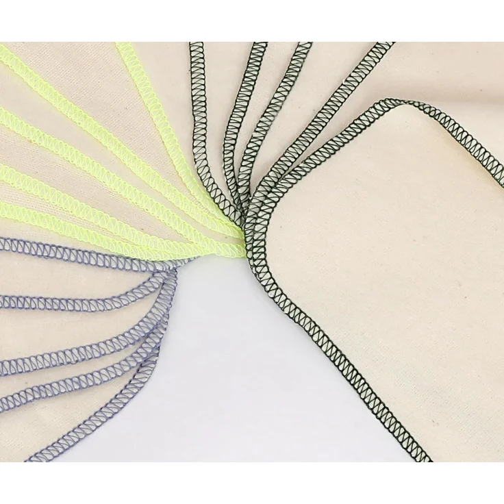 Montegoni Waschhandschuh Flanellwaschlappen aus Bio-Baumwolle-15 Stück 21cm x21cm, (Mehrweg Baby Waschlappen als Ersatz für Feuchttücher, 15-St), Kleine waschbare mini Baumwolltücher – Bild 3
