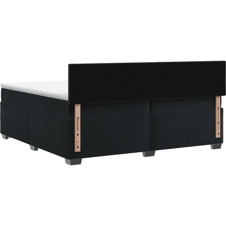 vidaXL Boxspringbett mit Matratze Schwarz 200 x 200 cm Samt 3450790 – Bild 8