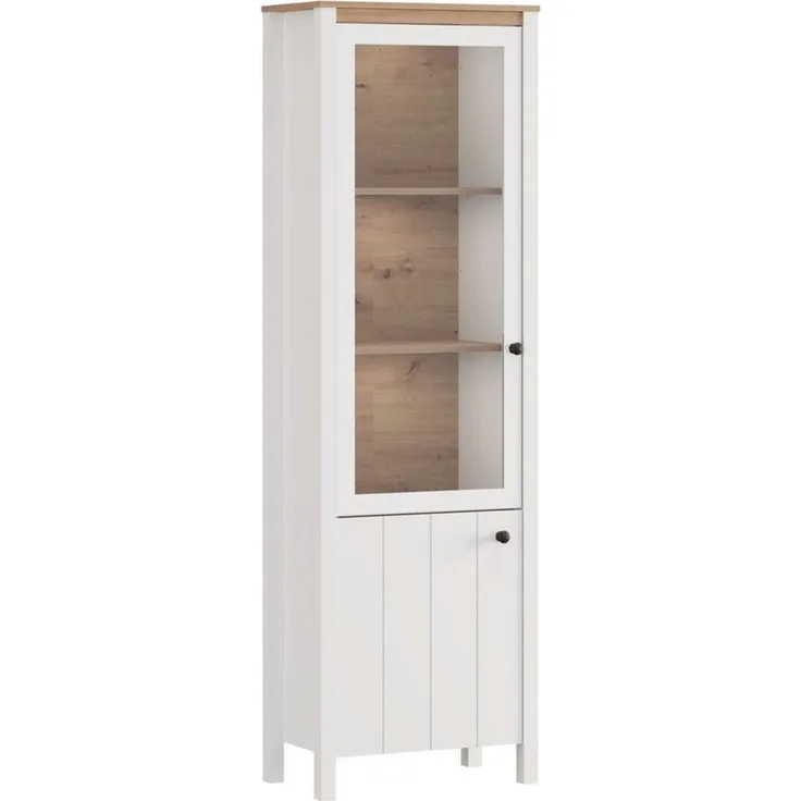 Home affaire Vitrine MDF-Profil 2D ummantelt, 2 Türen & 4 Einlegeböden mit Metallgriffen