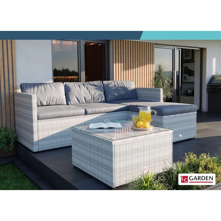 LC Garden Gartenlounge-Set Loungino Balkonmöbel für 3-4 Personen Lounge, (3-tlg) – Bild 2