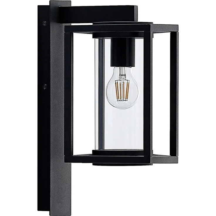 Lucande Außen-Wandleuchte Ferda, Metall, Schwarz IP44, 1 x 15 W LED – Bild 1