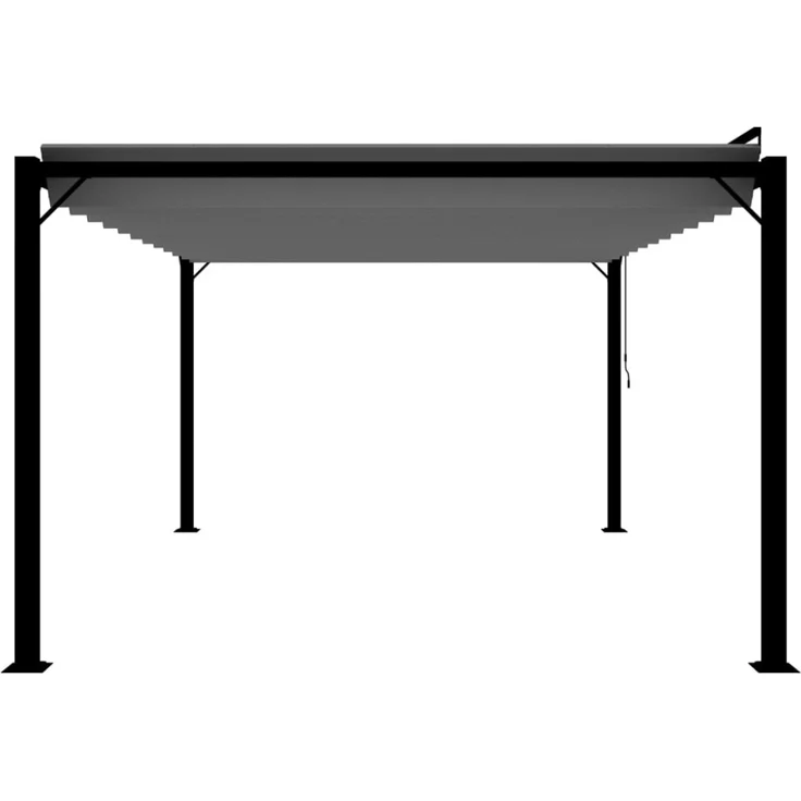vidaXL Pergola mit Lamellendach 3x4 m Anthrazit Stoff und Aluminium 313929 – Bild 5