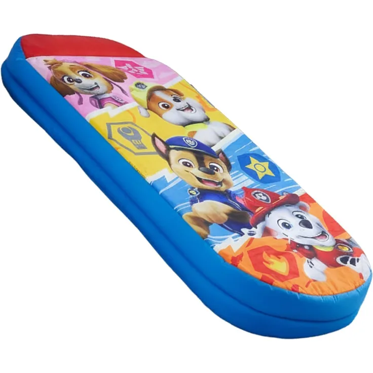 PAW PATROL Character World ReadyBed Kids aufblasbares Luftbett und Schlafsack mit Pumpe | Skye, Marshall, Rubble und Chase Design | Reisematratze für Übernachtungen und Camping oder Zuhause