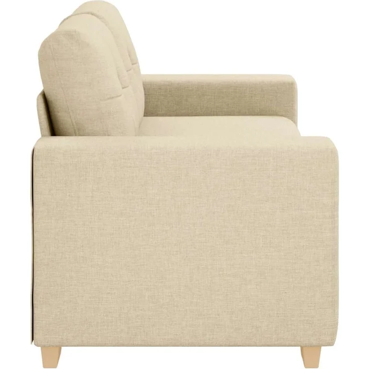 vidaXL Loveseat-Sofa Creme 180x77x82 cm Stoff 4105085 – Bild 5