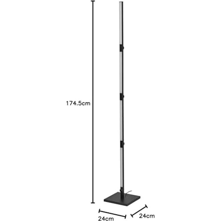Osram SMART+ WIFI CONVERT Wand- & Stehleuchte, schwarz, 24W, 2320lm, regulierbares Weiß- & Farblicht, dimmbar, lange Lebensdauer, dynamischer Magic RGB-Lichteffekt, App-steuerbar, 2700K - 6500K – Bild 11