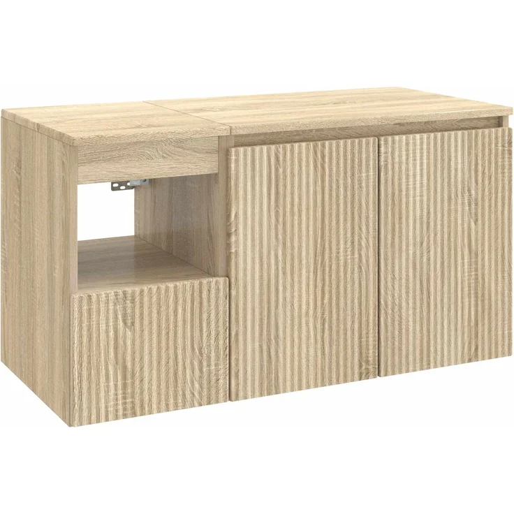 vidaXL Badezimmerschrank-Set 2 stk. Sonoma-Eiche 92,5 x 44,5 x 50 cm 3404116 – Bild 2