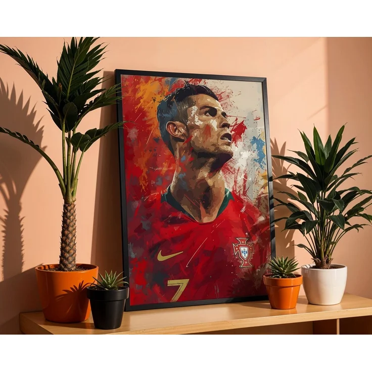 JUSTGOODMOOD Poster Premium ® Fußball Legende Cristiano Ronaldo Portugal · Kunstposter, Ronaldo (1 St), verschiedene Größen wählbar – Bild 3