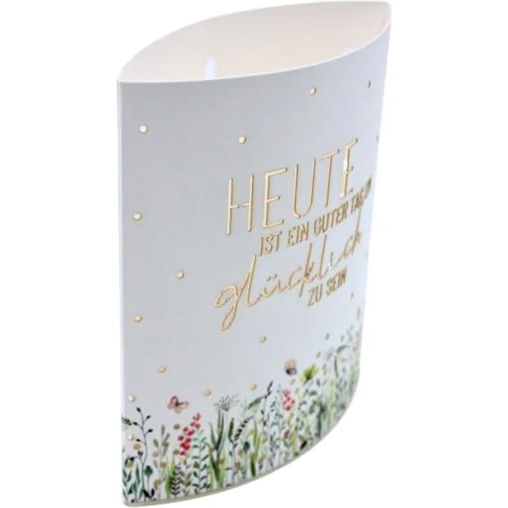 Dekohelden24 Poesielicht Nachtlicht Stimmungslicht mit Timer Batteriebetrieben Motiv: Heute ist ein guter Tag, um glücklich zu sein - L/B/H 13 x 5 x 16 cm. – Bild 5