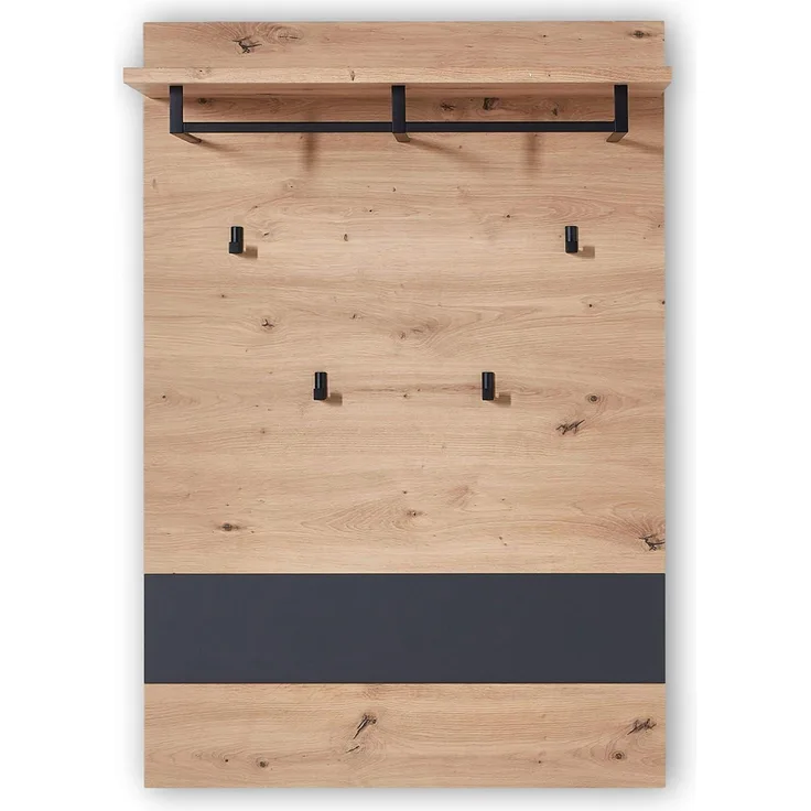 Garderobenpaneel Wandgarderobe Kleiderpaneel Diele Flur MEMPHIS Artisan Eiche Nb.