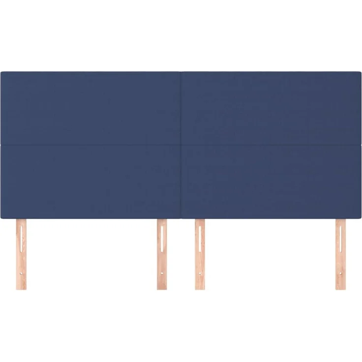 vidaXL Kopfteile 4 Stk. Blau 100 x 5 x 78/88 cm Stoff 3116080 – Bild 3