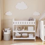 Vichy Wickelkommode Tilly, Weiss, integrierter Wickeltisch, 92.5 x 92.5 cm