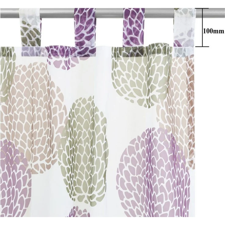 OTTO home Gardine Belem (1 St), Schlaufen, transparent, Voile, 1 oder 2 Schals, Vorhang, Fertiggardine, Kreise – Bild 2