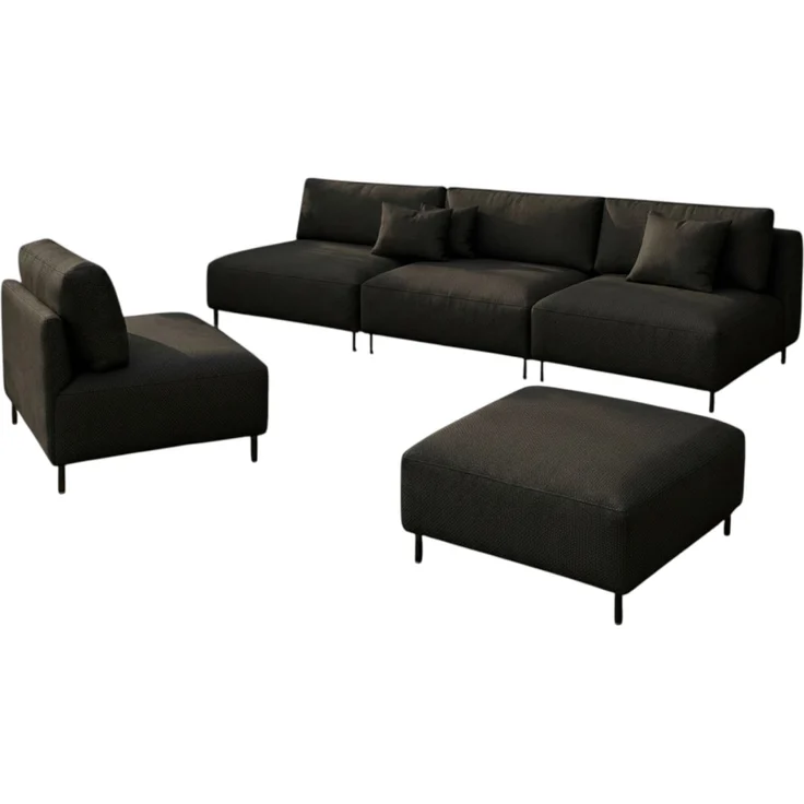 Garten Lounge Set SUN – Outdoor Möbel Set mit Sofa, Sessel und Hocker, UV-beständig und wasserabweisend – Bild 2