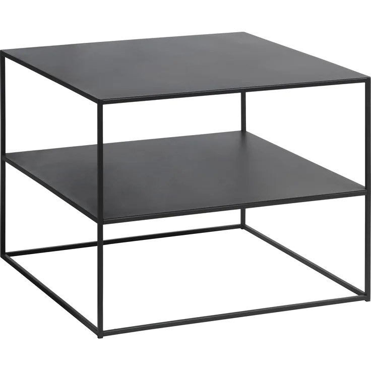 Beistelltisch >PEBBLE< (B/H/T: 65x50x65 cm) in schwarz - 65x50x65 (BxHxT)