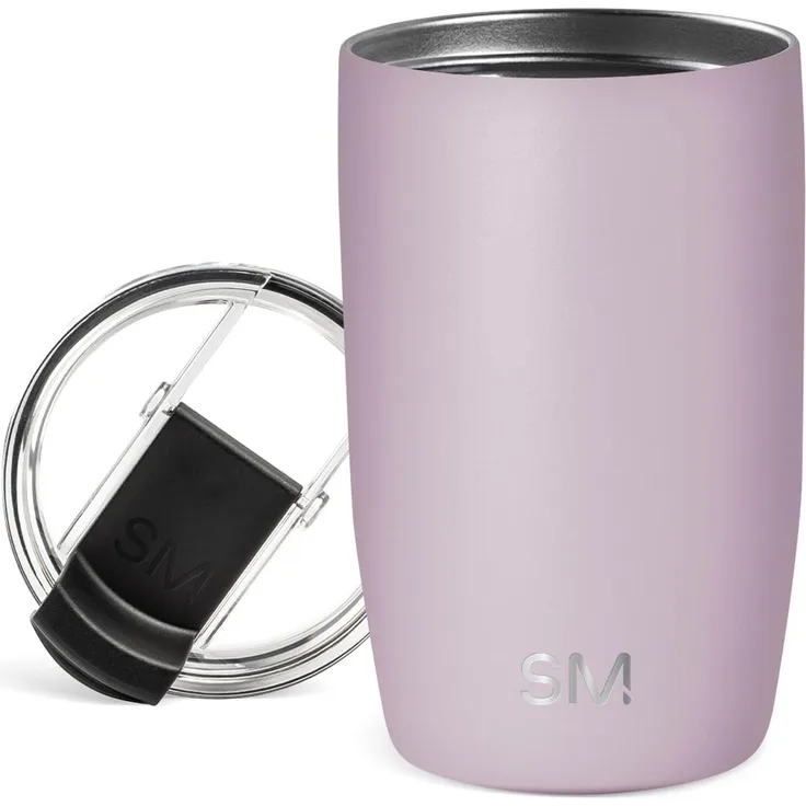 Simple Modern Thermobecher Kaffeebecher to go mit Klappdeckel | Isolierter Edelstahl-Kaffeebecher | Geschenke für Frauen und Männer | Voyager | 350ml | Lavender Mist