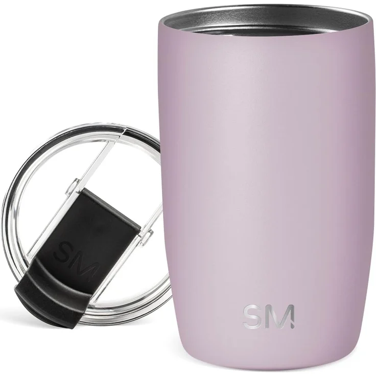 Simple Modern Thermobecher Kaffeebecher to go mit Klappdeckel | Isolierter Edelstahl-Kaffeebecher | Geschenke für Frauen und Männer | Voyager | 350ml | Lavender Mist