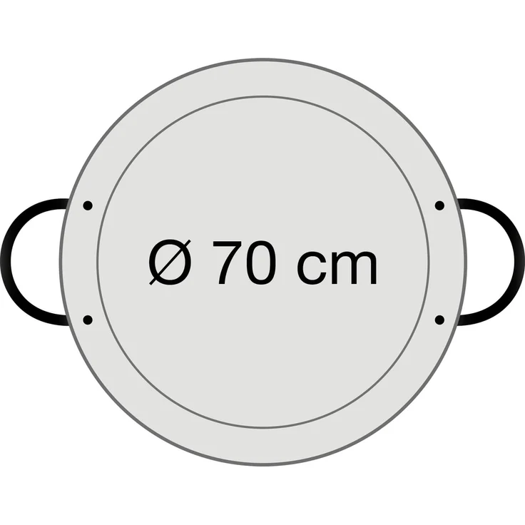 Paella-Pfanne Stahl poliert Ø 70 cm – Bild 3