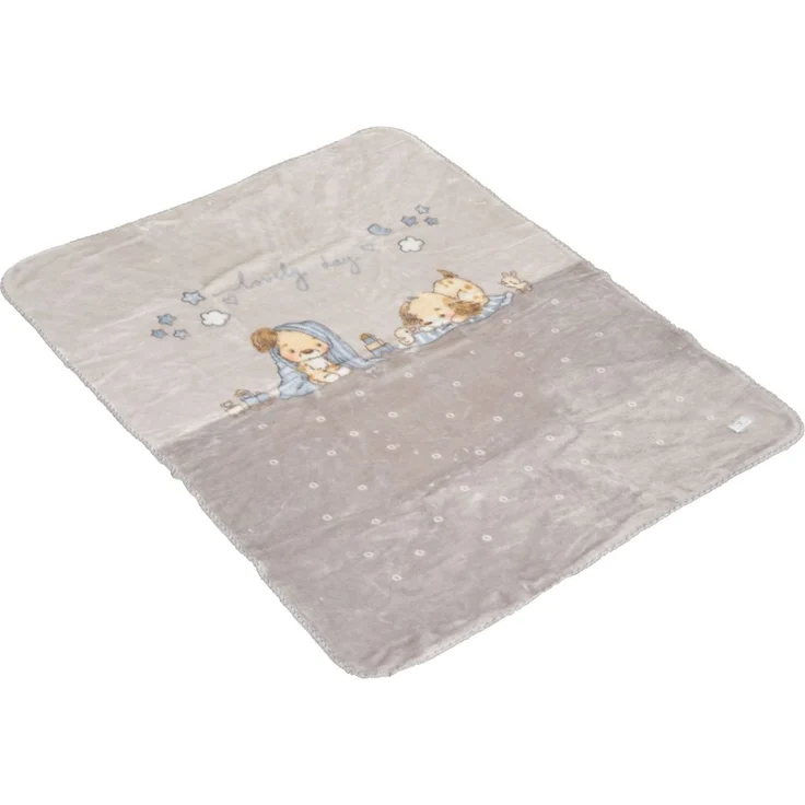Cangaroo Babydecke Soft 140 x 110 cm 100% Polyester flauschig warm Geschenkbox grau – Bild 1