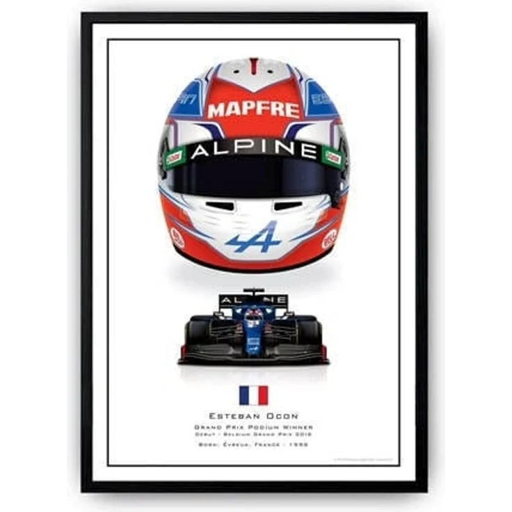 Poster Formel 1 Helme Rennfahrer Unterschriften · Deko Print ohne Rahmen - E / 50x70 cm – Bild 5