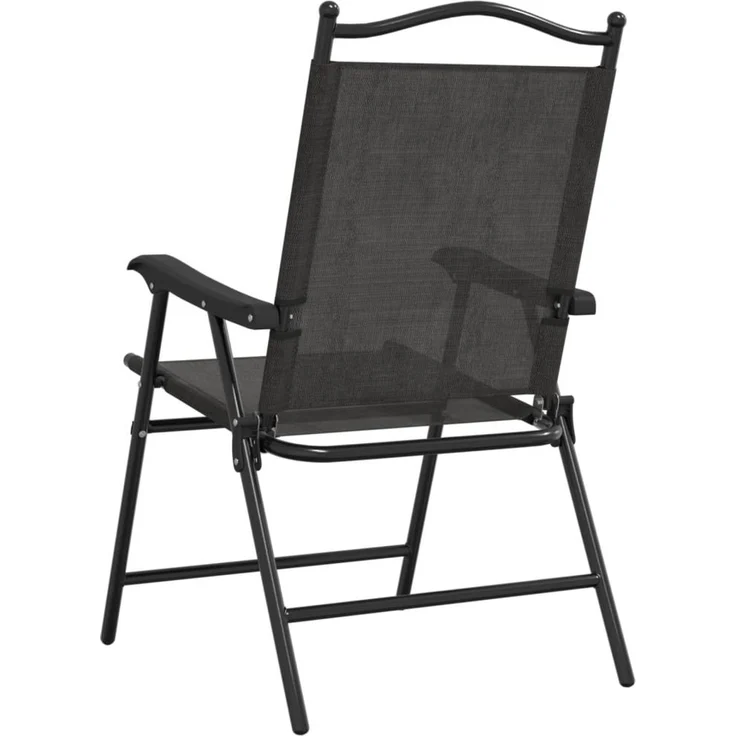 vidaXL Klappbare Gartenstühle 8 Stk. Graumeliert Stahl und Textilene 3157288 – Bild 6