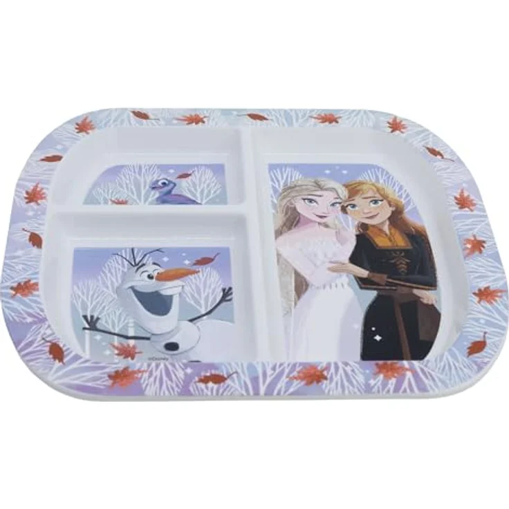 Storline Frühstücksteller Disney Frozen, rechteckig mit 3 Fächern, mikrowellengeeignet, 22 × 19,5 cm – Bild 2