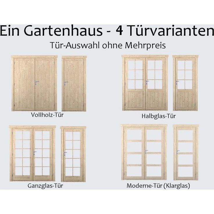 Fjordholz Gartenhaus Modell Carin 44 B Grau – Bild 3