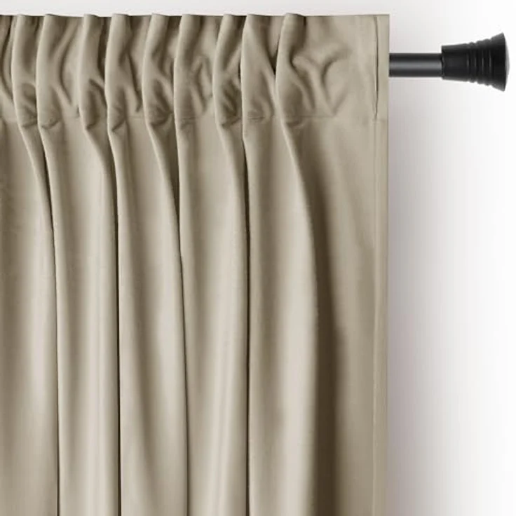 AmeliaHome Gardine Gardine Kräuselband Vorhang VerdunkelndSamt Textil Multifunktionsband, Multifunktionsband (1 St), verdunkelnd, Samt Textilien, mit Raffhalter – Bild 4