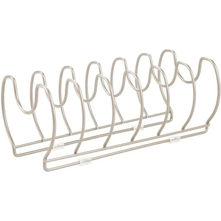 Geschirrablage silber Topfdeckelhalter Pfannenhalter Metall Ständer Rack mDesign