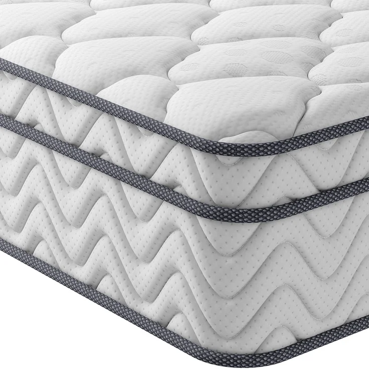Vesgantti 30cm Höhe Matratze H3 7-Zonen 100x200cm Taschenfederkernmatratze Mittelfeste Orthopädischem Kaltschaummatratze Öko-Tex Zertifiziert Matratzen Klassik BoxTop