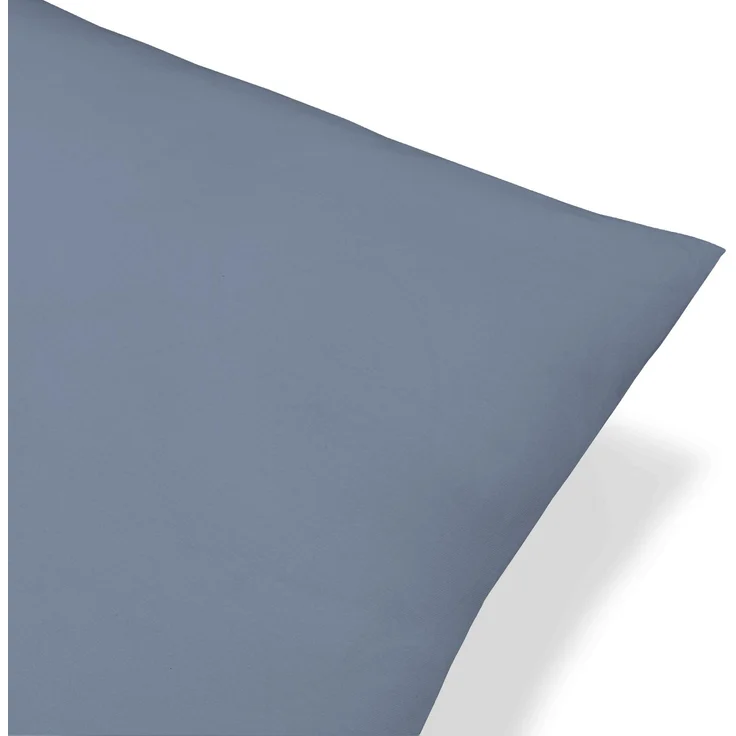 biberna Feinjersey-Kissenbezug, 2-teilig, blau, 80x80 cm – Bild 2