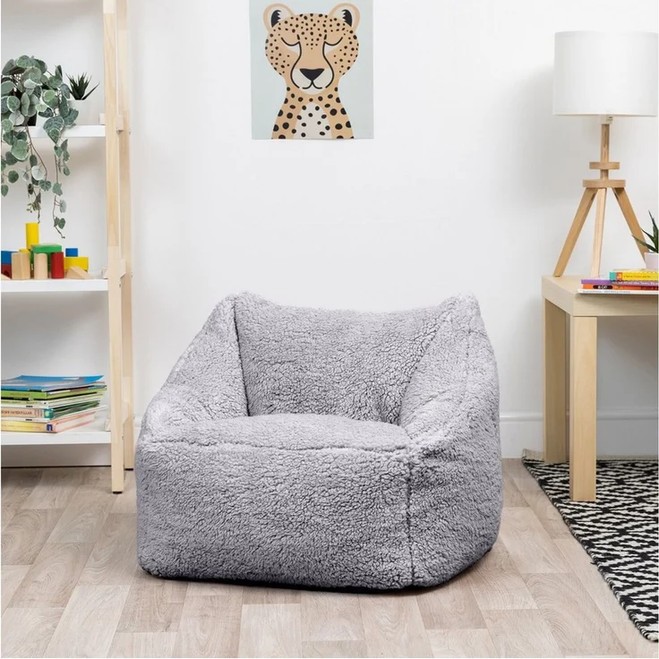 icon Sitzsack Sitzsack Flauschig für Kinder „Teddybär“, 55x44cm, Made in Germany, für Kinderzimmer – Bild 2