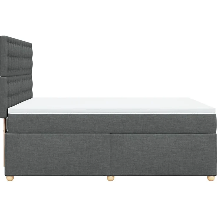 vidaXL Boxspringbett mit Matratze Dunkelgrau 160x200 cm Stoff 3293646 – Bild 7