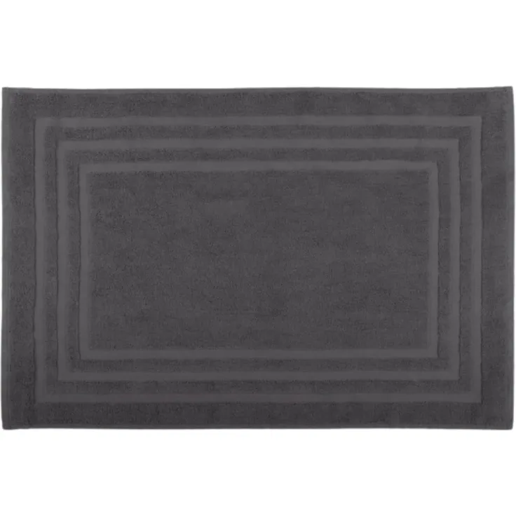 Stof - Badematte - Größe 45x70 cm - 100% Bio-Baumwolle - Anthrazit - Modell Lagune - Wohnwäsche - weich und bequem - ideal für das Badezimmer