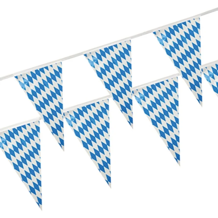 Wimpelkette, Folie 10 m "Bayrisch Blau" wetterfest